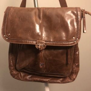 NEW - The Sak Genuine Leather Convertible Messenger Bag